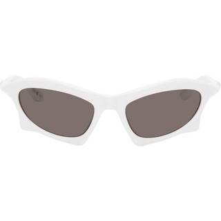 Balenciaga BB0229S 004 59 Solbriller Mænd Hvid - White - 59mm