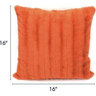 Cheer Collection faux pels kast puder - dekorative puder til sofa seng kaste puder rust accent puder til sovev?relse eller stue ?stetisk s?t med