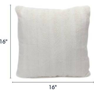 Cheer Collection faux pels kast puder - dekorative puder til sofa seng kaste puder hvide accent puder til sovev?relse eller stue ?stetisk s?t med