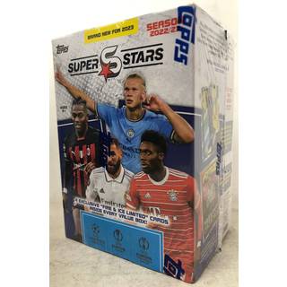 UEFA Topps 2023 Champions League Superstars Soccer Value Box 9 pakker pr. Boks