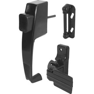 Prime -line K 5071 Push -knappen Latch m/ Tie Down Single Unit Black - designet til at rumme flere overflader komplet med nattelås moderne design
