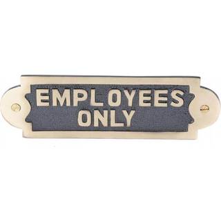 Renovatorforsyning Fremstillingsmedarbejdere kun underskriver 7 tommer x 2 1/8 in. Solid messing Medarbejdere underskriver kun med lakeret finish