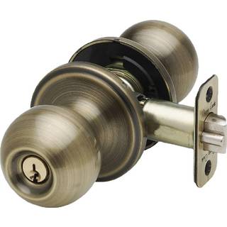 Copper Creek BK2040AB Ball Door Knob Keyed Entry Funktion 1 Pack i antik messing