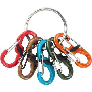 Nite Ize Aluminium Keying Locker S -Biner - Carabiner tilbehør til nøglering organisation - Keying med 5 forskellige farver S -biner Microlock Ca