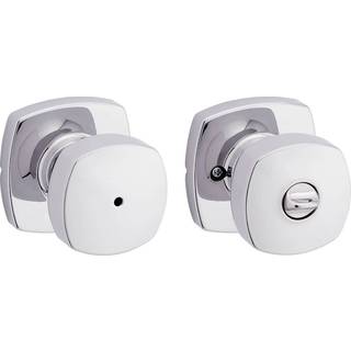 Kwikset Arroyo Knob Interior Privacy Door Knob med l?sed?rh?ndtag til badev?relse og sovev?relse poleret krom n?glefri omdrejningsl?s doorknob
