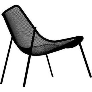 EMU - Round Lounge Chair Black - Udendørs spisebordsstole - Christophe Pillet - Sort - Metal