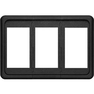 Monteringsramme til afbrydere Blue Sea Systems Contura Switch Mounting Panel 3 Position, til 3 afbrydere, passer Contura, sort