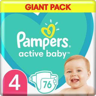 Pampers Active Baby Size 4 engangsbleer 9-14 kg 76 stk. - 76 stk.