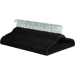 Amazonas grunder smala sammet utan halkdräkt klädhängare pack med 100 svart/silver