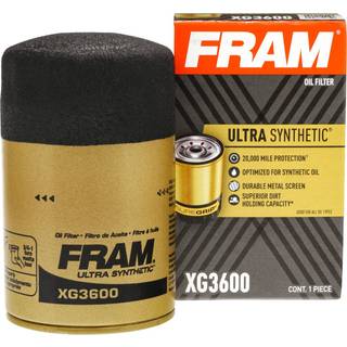 Fram ultra syntetisk biludskiftning oliefilter designet til syntetiske olie?ndringer, der varer op til 20 km xg3600 med SureGrip (pakke p? 1)