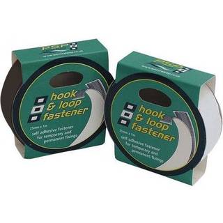 Velcrobånd PSP Hook &amp; Loop Fastener, 25 mm x 1 meter, sort