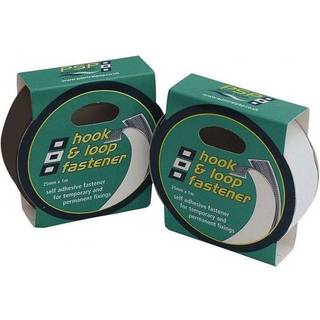 Velcrobånd PSP Hook &amp; Loop Fastener, 25 mm x 1 meter, hvid