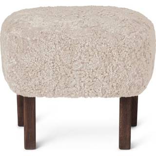 Audo Ingeborg Ottoman Mørkbejdset Eg/Sheepskin Moonlight