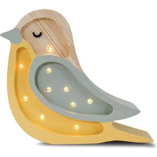 Little Lights Mini Lampe Fugl, Khaki/Light Mustard