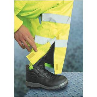 Bizflame hi-vis FR antistatiske regnbukser u/for - Orange (Størrelse: S)