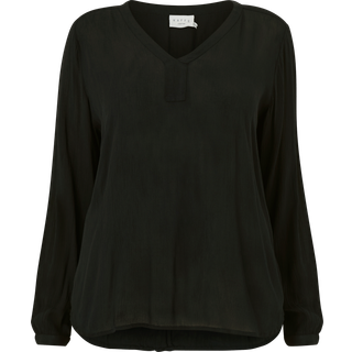 Kaffe Curve Kcami Ls Blouse Bluser 10580001 Black Deep (48)