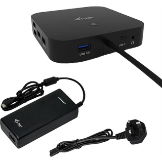 i-tec USB-C Dual Display Docking Station with Power Delivery 100 W + Universal Charger 100 W