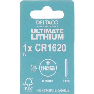 Deltaco Ultimate Lithium Battery CR1620 Button Cell - 1-pack