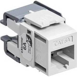 Leviton Modular jack extreme kat6a utp rj45 110-style enkle stk pakke hvid