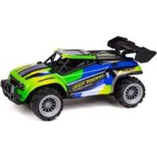 TEC-TOY Jeep Racing 1:18 2,4GHz, blå/grøn [Levering: 1-2 dage]