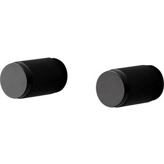 Cross møbelknop i sort med Diamond cut mønster - 2 stk. • Buster + Punch