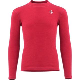 Aclima Warmwool Shirt Crew Neck Children Jester Red/Beige Melange, Jester Red / Beige Melange, 150
