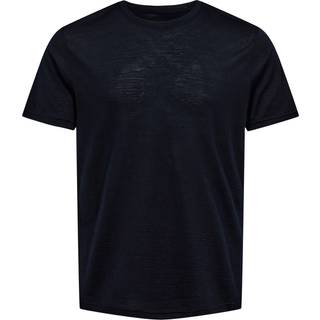 Panos Emporio Wool Tencel Short Sleeve Top - Navy-2 - XX-Large