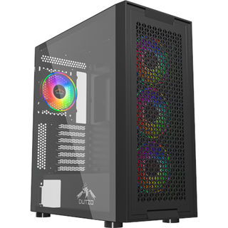 DUTZO C731 Mesh TG ARGB - Kabinet - Miditower - Sort
