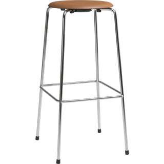 Fritz Hansen High Dot Barstol H76 4-legs Krom/Læder