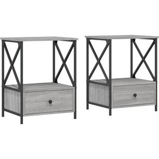 Sengebord 50X41X65 Cm Konstrueret Træ - 2 / Grå sonoma-eg