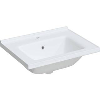 badeværelsesvask 61x48x19,5 cm rektangulær keramisk hvid