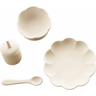 Jack o Juno Little Poppy Børnebordservice 4 Dele - Børneservice Silikone Cream - D419CR-O