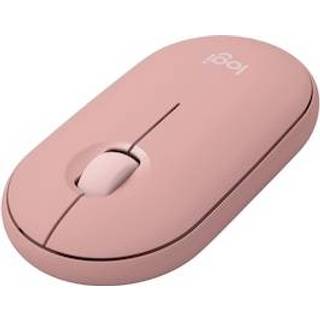 Logitech Pebble Mouse 2 M350s Wireless - Tonal Rose - Mus - Optisk - 3 knapper - Rød