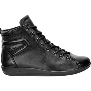 ECCO Soft 2.0 - Højskaftede sneaker i læder til damer - Sort - Size: 39 (UK 6)