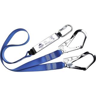 Dobbelt lanyard med falddæmper - Kongeblå