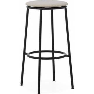 Normann Copenhagen Circa Barstol H75 Polstret Sort/MLF20 Sand