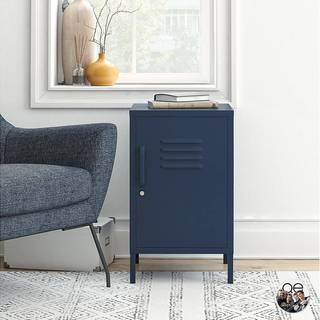 Accent bord med 1 dør i Metal Navy