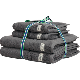 Gant Home Premium Håndklæder 4-pak 50x70 + 70x140 Cm - Håndklæder & Badelagner Økologisk Bomuld Anchor Grey - 852012418-143