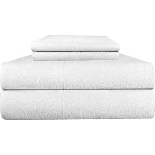 Shavel Home Products Micro Flannel Solid Sheet Set Twin White