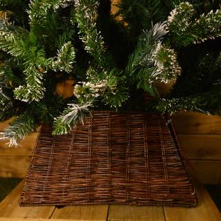 52 cm x 32 cm x 26 cm Premier naturlig brun flettet juletræskørt / bund