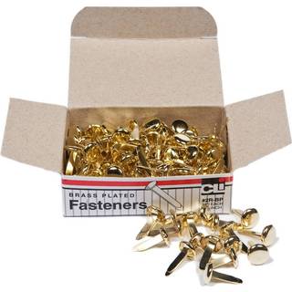 Charles Leonard Fasteners Round Head Brass udpladet 1/2 tommer skaft 8 mm hoved 100-pack (2R-BP)