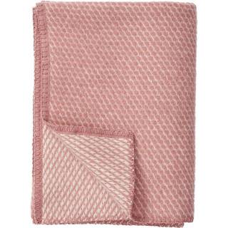 Klippan Yllefabrik Velvet Plaid Midi 90x130 Cm - Plaider & Tæpper Økologisk Lammeuld Rosa - 230702