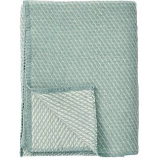 Klippan Yllefabrik Velvet Plaid Midi 90x130 Cm - Plaider & Tæpper Økologisk Lammeuld Duck Egg Blue - 230703