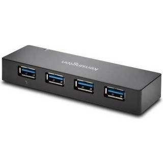 Kensington USB 3.0 4-Port Hub + opladning USB hub - 4 ports - Sort
