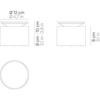 Zafferano Push-up bordlampe batteri IP54 sand