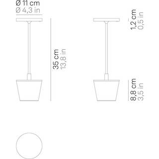 Zafferano Poldina Reverso bordlampe batteri corten