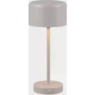 Jeff LED genopladelig bordlampe, grå, højde 30 cm, metal