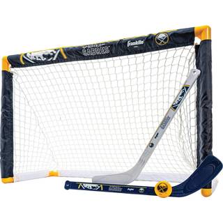 Franklin Sports Buffalo Sabres Mini Hockey Set - Knee Hockey m?lkugle & 2 Hockey Stick Combo Set - Mini M?lnet - NHL Official Hockey Set 28 """" X