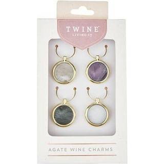 Twine 6157 Garden Party: Agate Wine Charm Set én størrelse multicolor