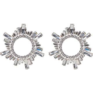 Amina Muaddi Begum Mini embellished earrings - silver - One Size
